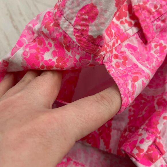 Lilly Pulitzer Pink White Paisley Walsh Chino Short summer, vacation womens 2 - Picture 4 of 6